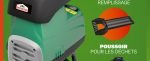 Broyeur de végétaux électrique 2800 W 44 mm 2 sacs 60 L inversion rotor 240 V