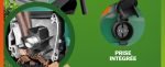 Broyeur de végétaux électrique 2800 W 44 mm 2 sacs 60 L inversion rotor 240 V