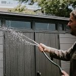 Abri de jardin résine 7,15 m² double porte gris