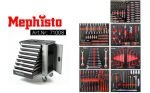 Servante d’atelier 8 tiroirs avec outils charge 35 kg par tiroir roulettes 125 mm compartiment latéral verrouillage central