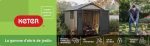 Abri de jardin monopente 1,8 m² polypropylène anti-UV plancher ventilation étagère