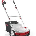 Scarificateur électrique 1300 W largeur 38 cm bac 55 L profondeur réglable 5 niveaux