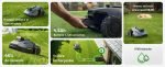 Robot tondeuse sans fil périphérique 700 m² triple caméra