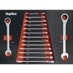 Servante d’atelier 8 tiroirs avec outils charge 35 kg par tiroir roulettes 125 mm compartiment latéral verrouillage central