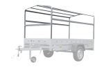 Remorque sur ressorts UNITRAILER Garden 265/R KIPP 264×150 châssis H-1100 bâche bleue