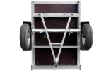 Remorque benne basculante UNITRAILER Garden Trailer 150 KIPP 150×106 cm, PTAC 750 kg, bâche plate grise + roue jockey