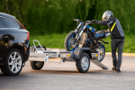 Remorque moto UNITRAILER MOTO 1 rail acier 2200×1303 mm PTAC 300–750 kg