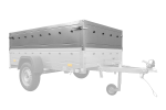 Remorque un essieu 230×125 UNITRAILER GARDEN 230 KIPP côtés BIS capot aluminium PTAC 750 kg
