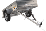 Remorque utilitaire UNITRAILER Garden Trailer 201 KIPP 200×125 bâche plate ridelles grillagées roue jockey