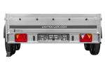 Remorque double essieu basculante UNITRAILER Garden Trailer 265/2 KIPP 264×150 cm 750 kg
