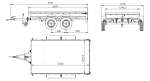 Remorque double essieu basculante UNITRAILER Garden Trailer 265/2 KIPP 264×150 cm 750 kg
