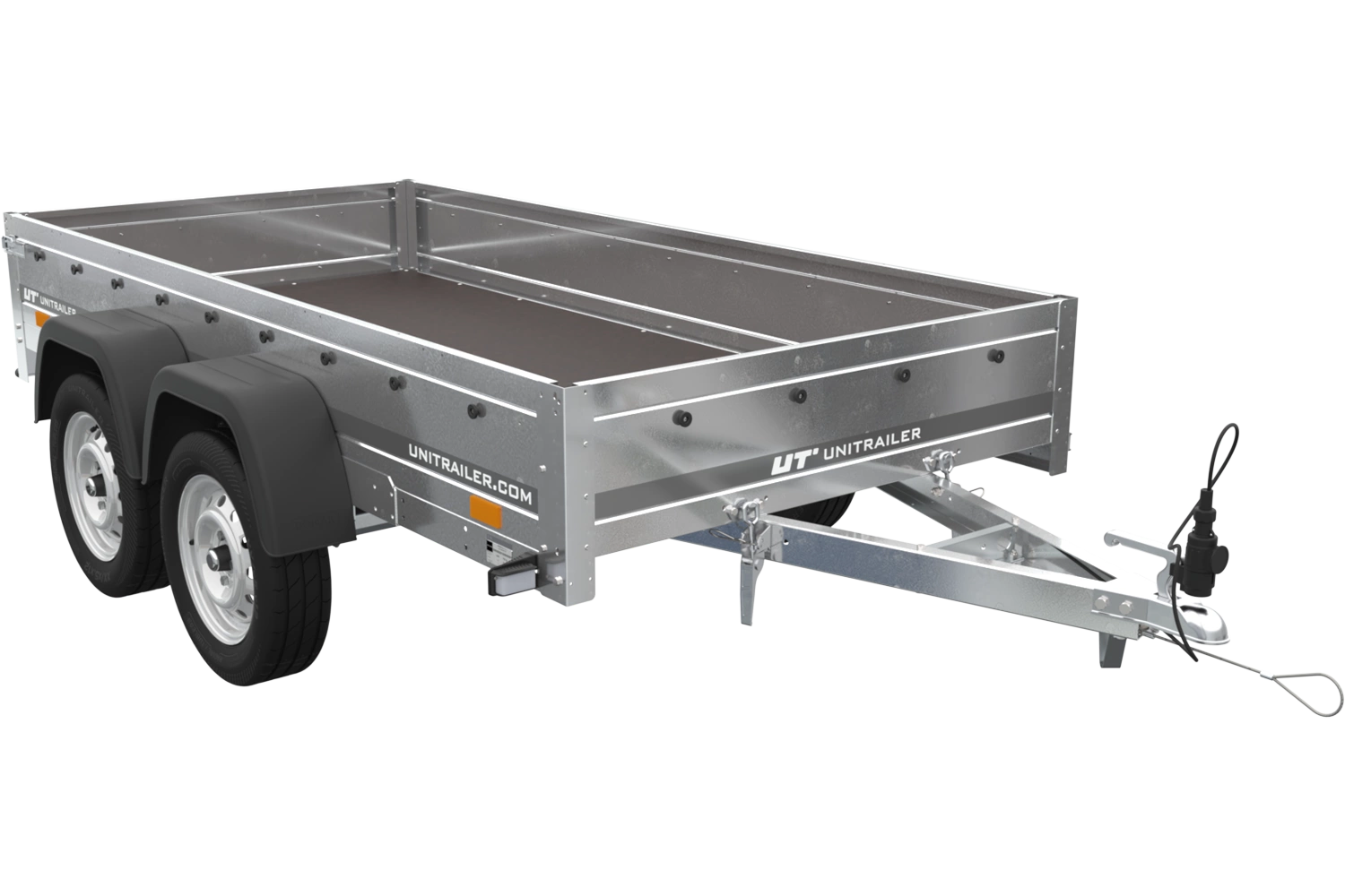 Remorque à deux essieux UNITRAILER Garden Trailer 264/2 Kipp 264×125 basculante 750 kg non freinée Remorque à deux essieux UNITRAILER Garden Trailer 264/2 Kipp 264×125 basculante 750 kg non freinée