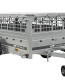 Remorque sur ressorts UNITRAILER Garden 264/R KIPP 264×125 ridelles grillagées châssis H-0 bâche grise 750 kg