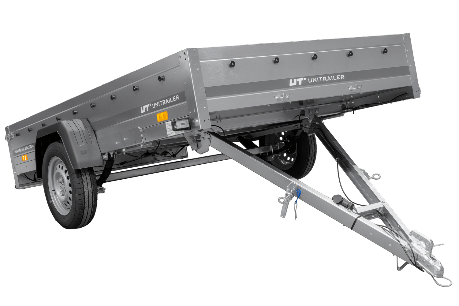 Einachsanhänger 264×150 UNITRAILER GARDEN 265/R KIPP-Federfederung zulässiges Gesamtgewicht 750 kg