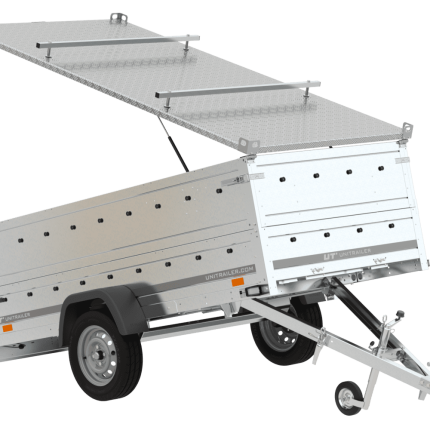 UNITRAILER Garden Trailer 264 KIPP 264×125 cm basculante avec ridelles BIS et couvercle aluminium