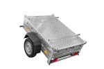 Remorque simple essieu UNITRAILER Garden Trailer 150 KIPP 150×106 capot aluminium