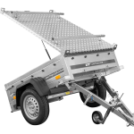 Remorque simple essieu UNITRAILER Garden Trailer 150 KIPP 150×106 capot aluminium