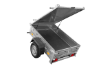 Remorque simple essieu UNITRAILER Garden Trailer 150 KIPP 150×106 capot aluminium