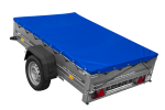 Remorque sur ressorts UNITRAILER Garden 201/R KIPP 200×125 châssis H-0 bâche bleue 750 kg