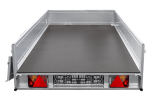 Remorque UNITRAILER GARDEN 264/R KIPP 264×125 suspension à ressorts PTAC 750 kg