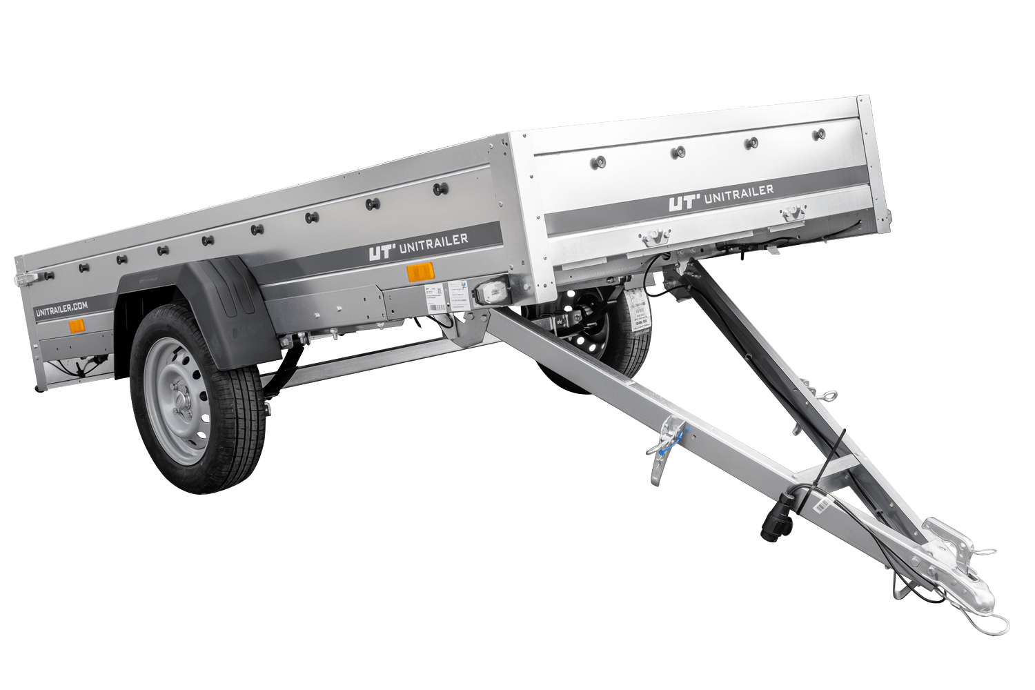 Remorque UNITRAILER GARDEN 264/R KIPP 264×125 suspension à ressorts PTAC 750 kg Remorque UNITRAILER GARDEN 264/R KIPP 264×125 suspension à ressorts PTAC 750 kg