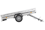 Remorque UNITRAILER GARDEN 264/R KIPP 264×125 suspension à ressorts PTAC 750 kg
