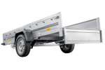 Remorque UNITRAILER GARDEN 264/R KIPP 264×125 suspension à ressorts PTAC 750 kg