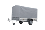 Remorque sur ressorts UNITRAILER Garden 264/R KIPP 264×125 châssis H-1100 bâche grise