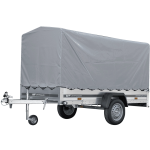 Remorque sur ressorts UNITRAILER Garden 264/R KIPP 264×125 châssis H-1100 bâche grise