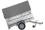 Remorque tôle basculante UNITRAILER Garden Trailer 200 Kipp 2006 x 1063 mm PTAC 750 kg
