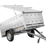Remorque un essieu 230×125 UNITRAILER GARDEN 230 KIPP côtés BIS capot aluminium PTAC 750 kg