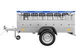 Remorque utilitaire UNITRAILER Garden Trailer 201 KIPP 200×125 bâche plate ridelles grillagées roue jockey