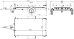 Remorque voiture basculante UNITRAILER Garden Trailer 230 Kipp 2304 x 1256 mm PTAC 750 kg