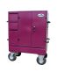 Malle de concours Midi Pourpre 137,5x100x60 cm acier laqué 2 selles 3 tiroirs