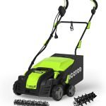 Scarificateur électrique 2 en 1 33 cm avec réglage de profondeur 4 positions et bac 55 L