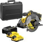 Scie circulaire sans fil 18V 190 mm avec 2 batteries 4 Ah et chargeur