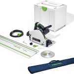 Scie plongeante filaire 1200 W Ø160 mm avec rail de guidage et coffret