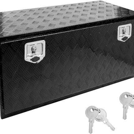 Boîte à outils pour camionnette aluminium noir 91,44 cm verrouillable
