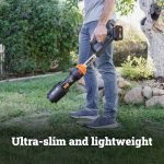 Souffleur de feuilles sans fil 20 V avec batterie et chargeur 410 CFM