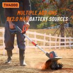 Motoculteur électrique sur batterie métal noir