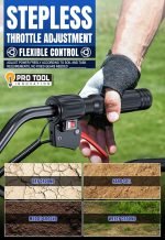 Mini cultivateur thermique 53 cc 1,9 kW manuel bleu