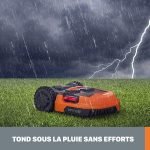 Robot tondeuse connecté 1000 m² WiFi Bluetooth 18 cm