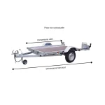 Remorque plateau LIDER Robust 40360 PTAC 750 kg 254×161 cm