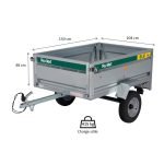 Remorque bagagère B1.51 500 kg 150x104x48 cm