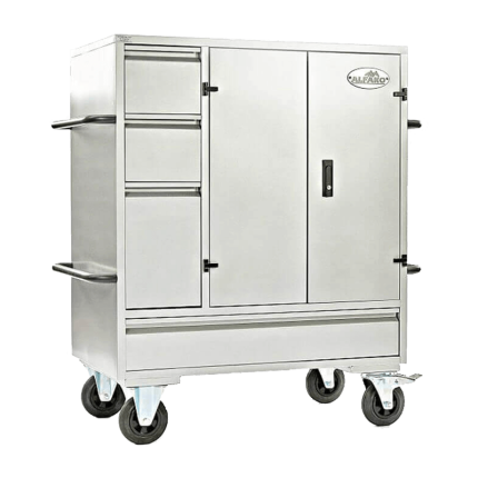 Malle de concours Midi 137,5x100x60 cm acier laqué 2 selles 3 tiroirs
