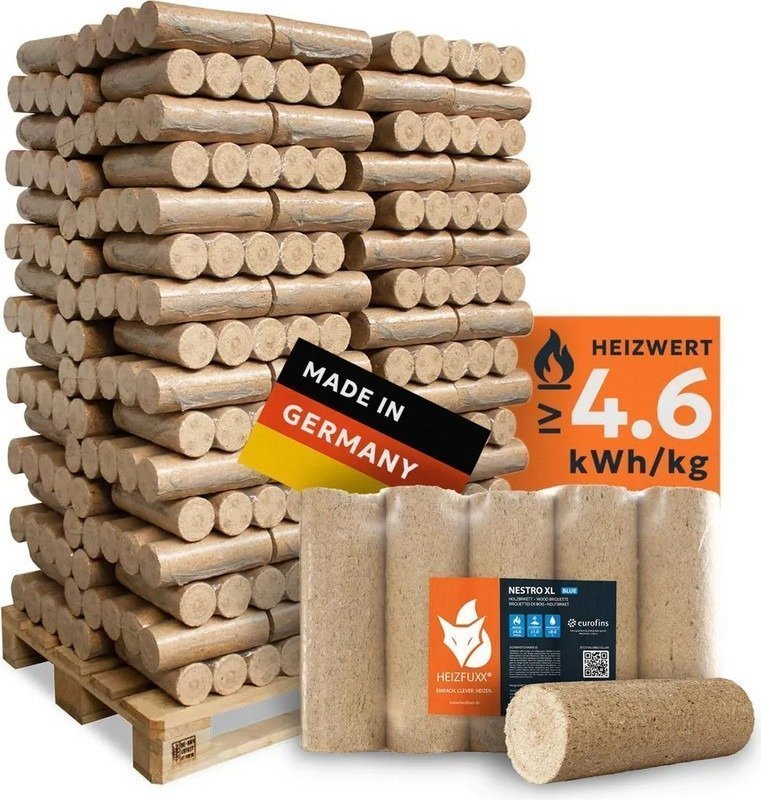 Bûches densifiées HEIZFUXX Nestro XL Blue 960 kg Bûches densifiées HEIZFUXX Nestro XL Blue 960 kg